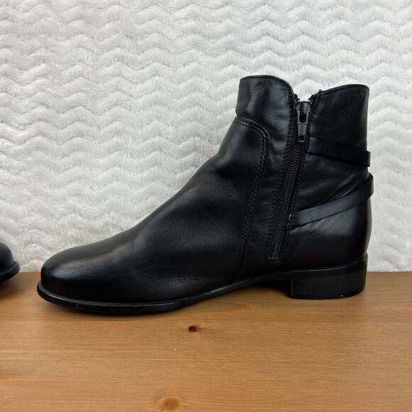 La Canadienne Womens SHARON Ankle Boots Waterproof Black Leather Size 8M - Picture 8 of 15